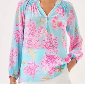 NWT Lilly Pulitzer Elsa Silk Top Sz L